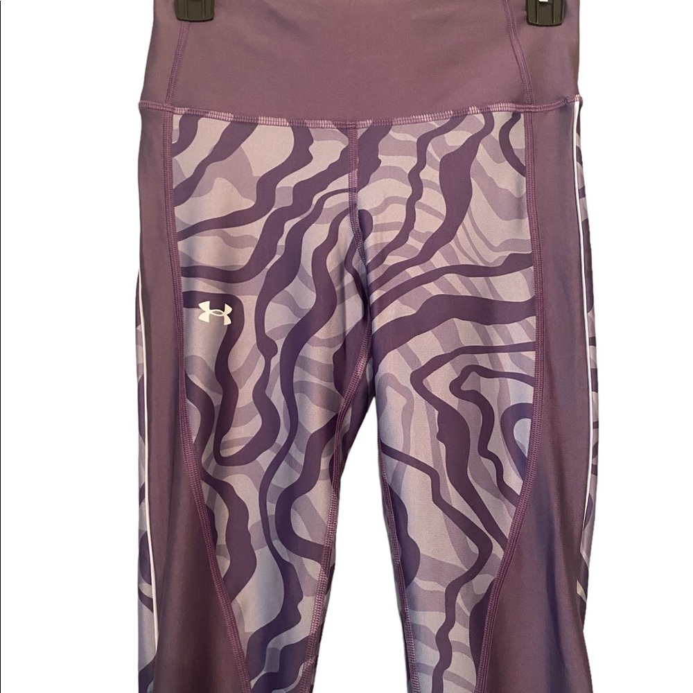 Under Armour Purple Patterned Compression Leggings - image 2